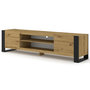 Voir la diapositive 1 : BEST MOBILIER Pedro - meuble tv - 2 portes et 2 niches - 188 cm