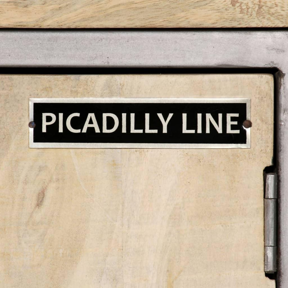 VIDAXL Buffet Bois de manguier massif et acier 65x33x76 cm