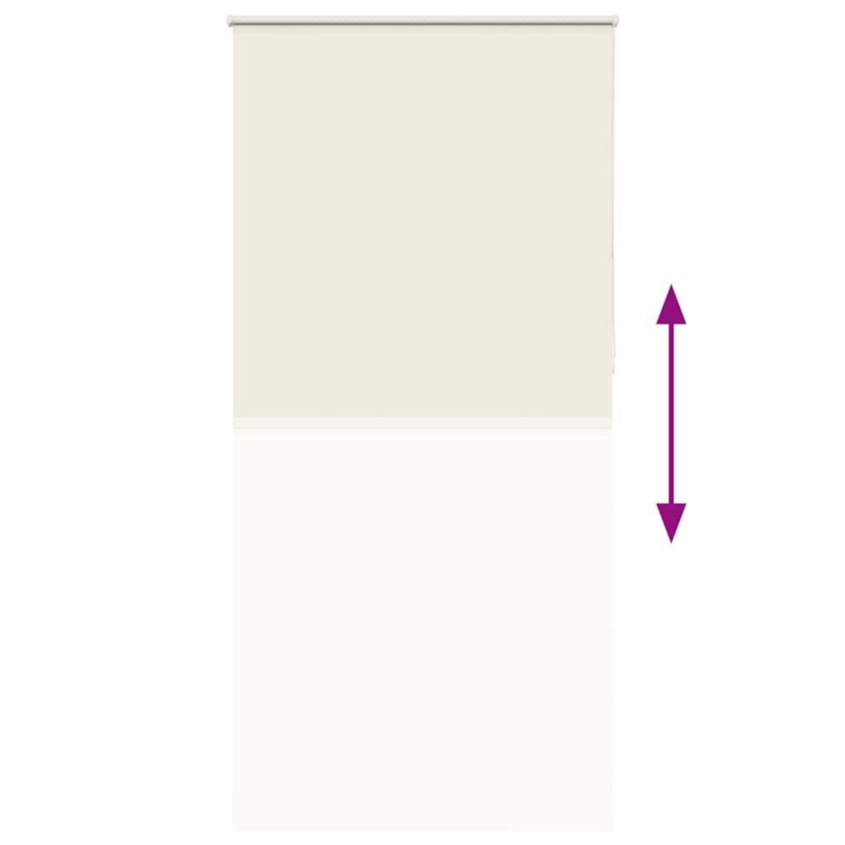 VIDAXL Store enrouleur occultant blanc casse 110x230 cm largeur tissu