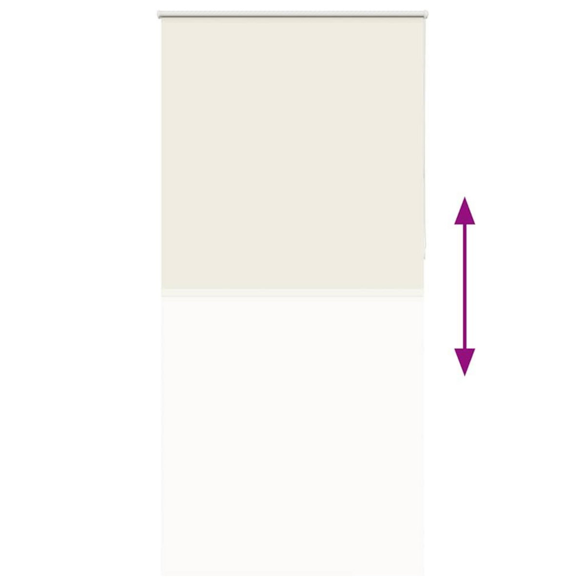 VIDAXL Store enrouleur occultant blanc casse 110x230 cm largeur tissu