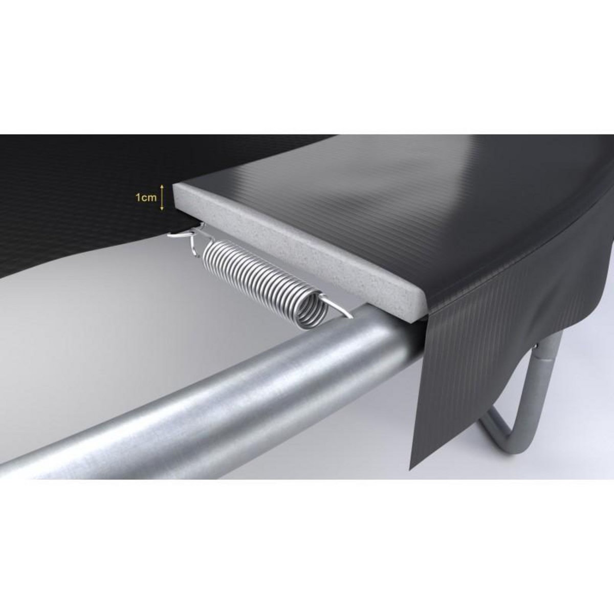 JUMP4FUN Trampoline de jardin Cocon ø150 cm- 5FT- Filet intérieur, Matelas de protection