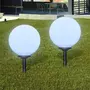 VIDAXL Lampes d'allee a LED 2 pcs 30 cm avec piquet de sol