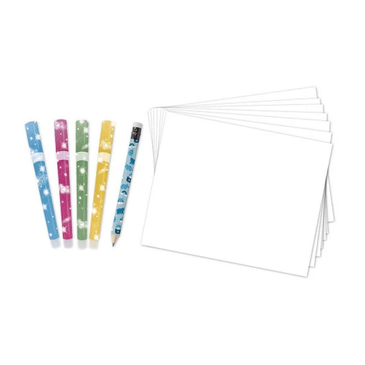 Juratoys-Janod Step by step drawing - 20 coloriages avec feutres pailletes