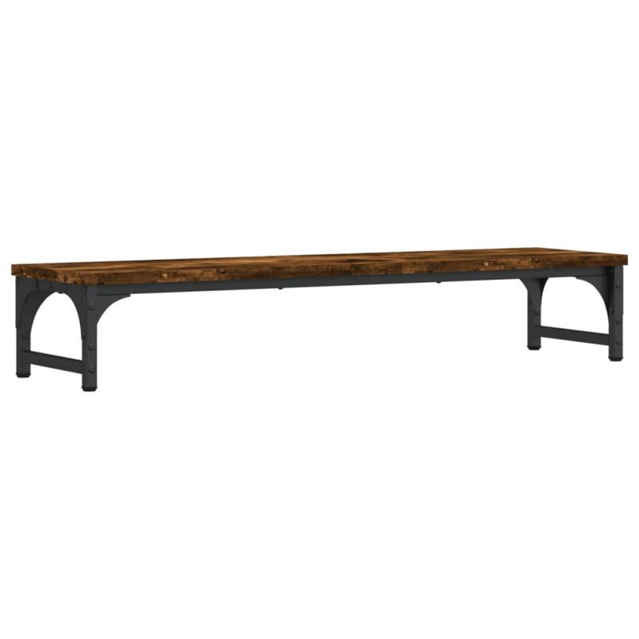 Voir la diapositive 6 : VIDAXL Support de moniteur chêne fumé 85x23x15,5 cm bois d ingénierie