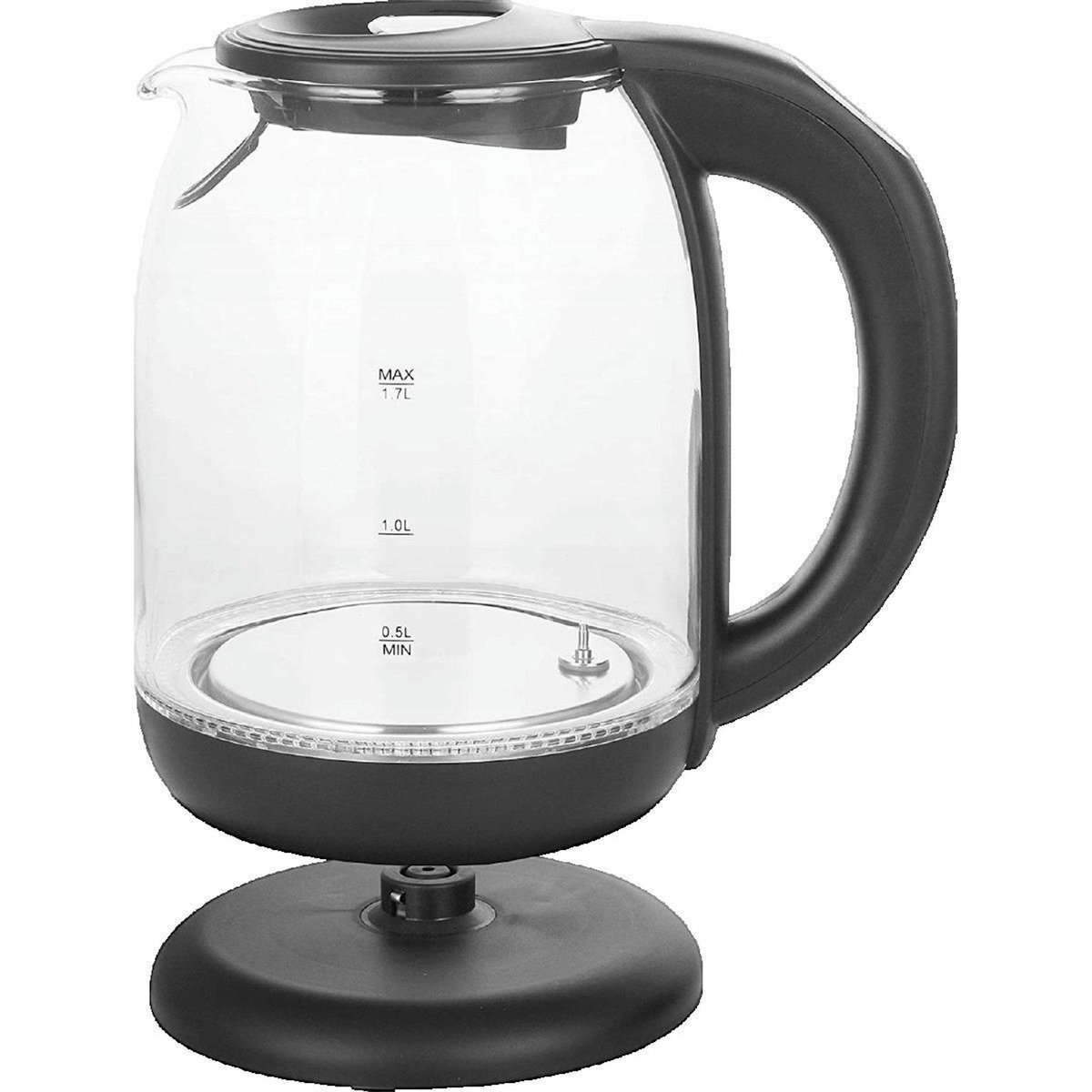 EMERIO Bouilloire Emerio 1,7 litre noire et transparente