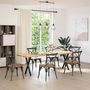 Voir la diapositive 2 : VIDAXL Pieds de table a manger forme de X 2 pcs noir 50x(72-73) cm