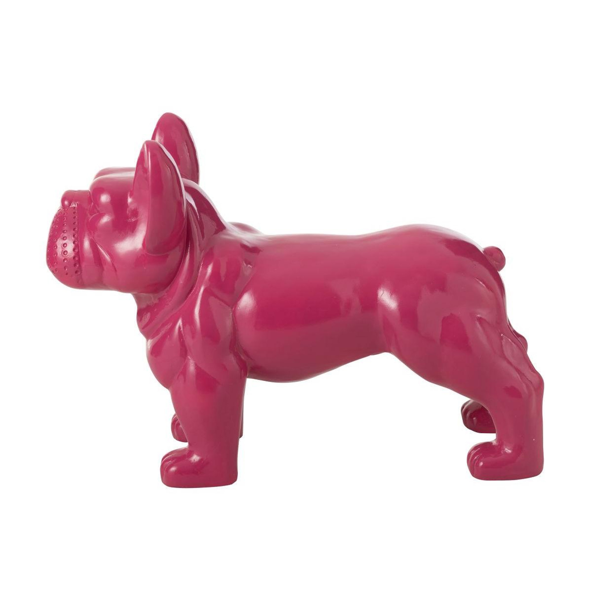 Voir la diapositive 2 : J-LINE Statue déco  bulldog  88cm fuchsia