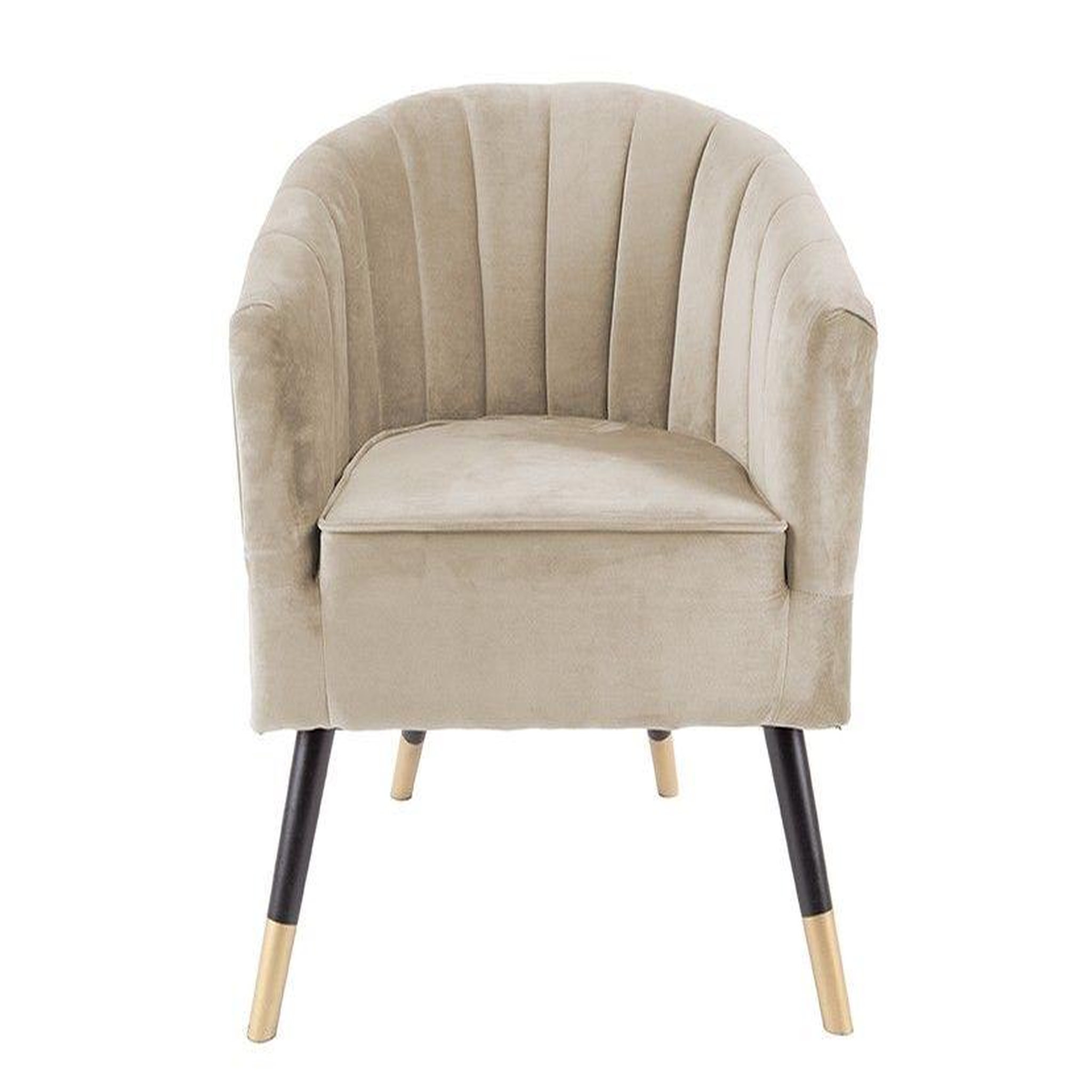 Voir la diapositive 1 : Leitmotiv Fauteuil 1 place en polyester effet velours