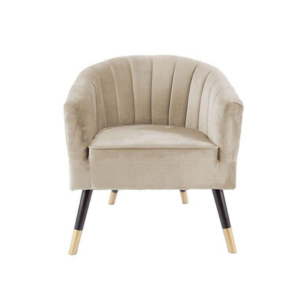 Leitmotiv Fauteuil 1 place en polyester effet velours