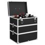Voir la diapositive 2 : VIDAXL Mallette à maquillage 37x24x40 cm Noir Aluminium