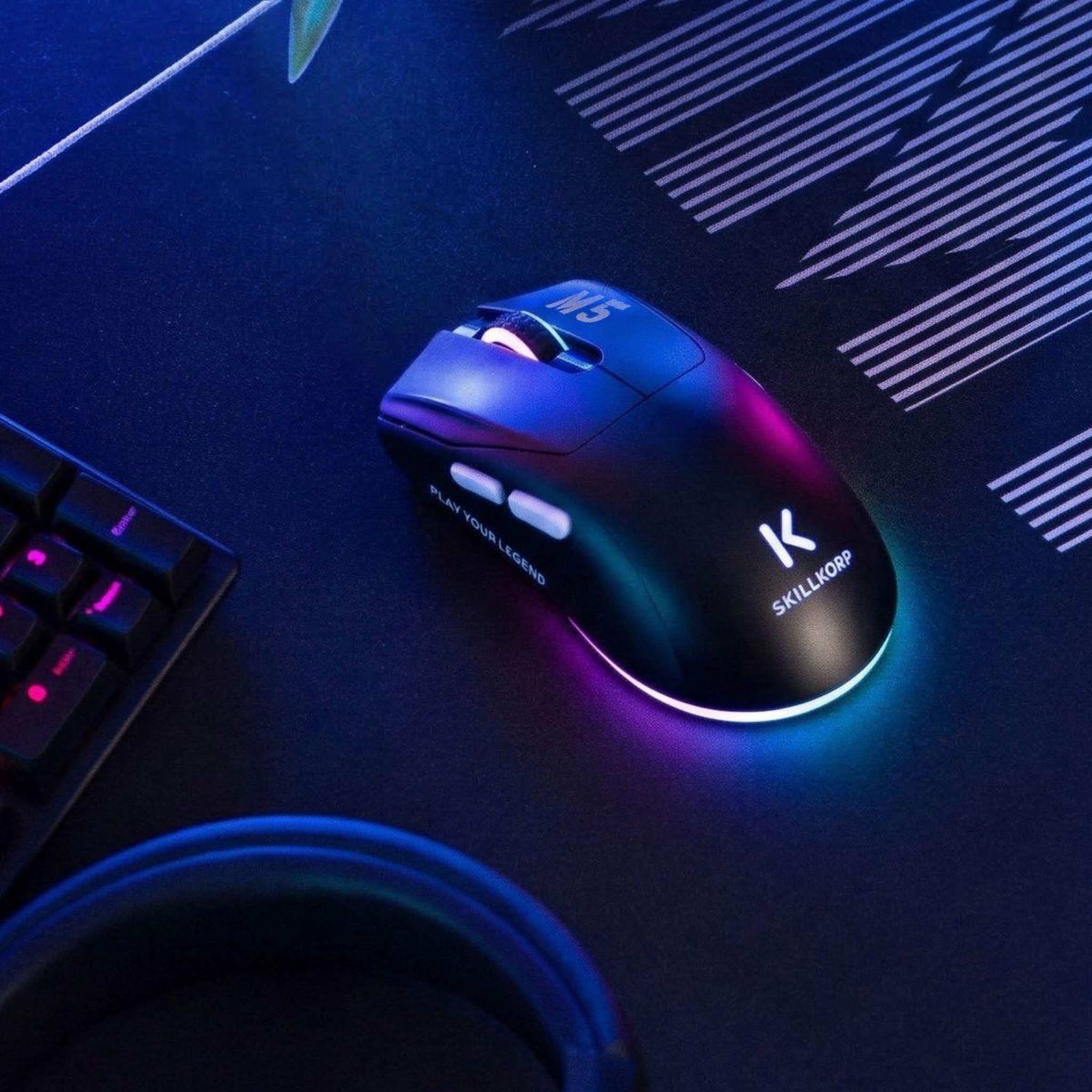 Voir la diapositive 4 : SKILLKORP Souris gamer sans fil m5 v2 sans fil access