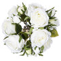 Voir la diapositive 2 : ATMOSPHERA Bouquet artificiel de 14 Roses - H. 40 cm - Blanc