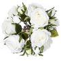 Voir la diapositive 2 : ATMOSPHERA Bouquet artificiel de 14 Roses - H. 40 cm - Blanc
