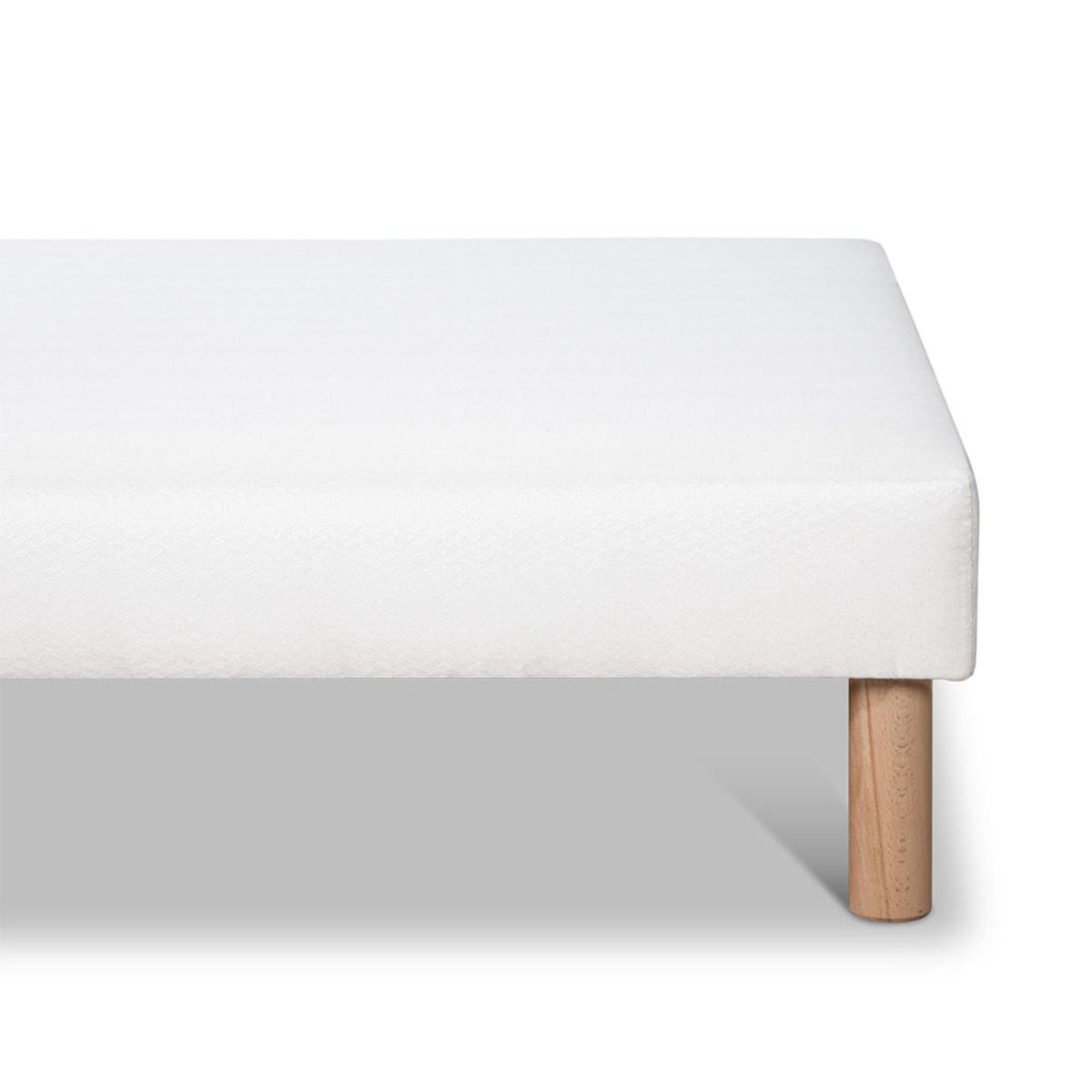BELLECOUR BELLECOUR LITERIE | Sommier tapissier CONSTANTINE | Epaisseur 18 cm | Blanc (pieds non inclus)