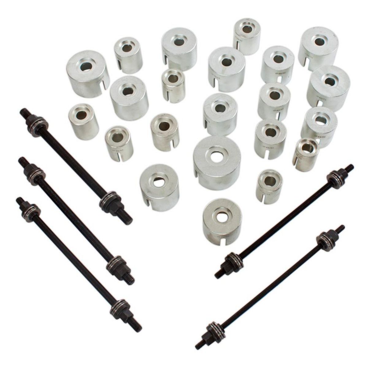 tectake Coffret kit d'extracteur de silentblocs 27 pièces gris