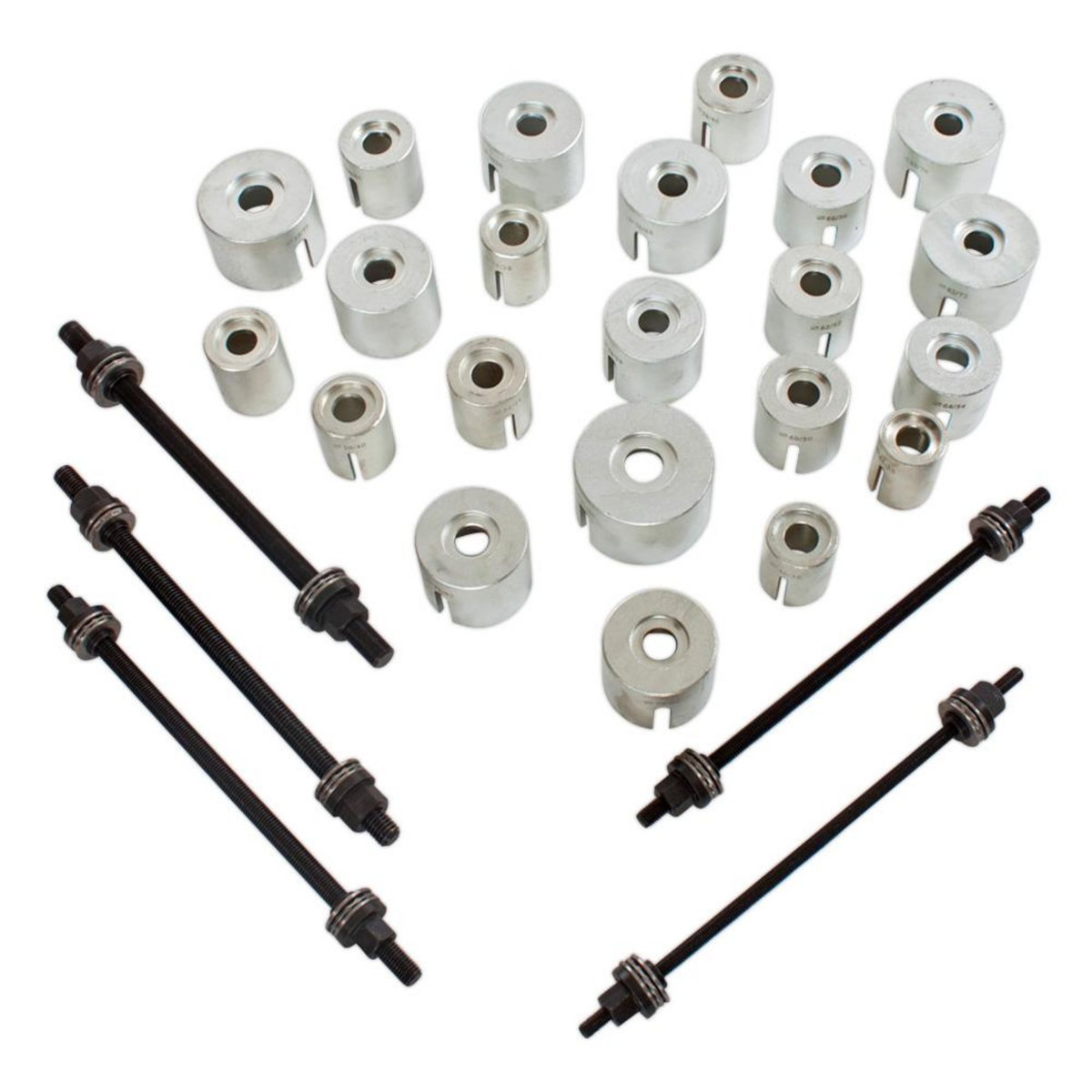 tectake Coffret kit d'extracteur de silentblocs 27 pièces gris