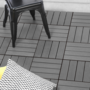 Voir la diapositive 2 : ID MARKET Lot de 10 dalles de terrasse WODHY clipsables bois composite gris 30 x 30 cm