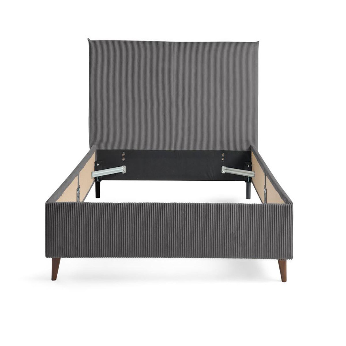 BEST MOBILIER Botticelli - cadre de lit - 160x200 - en velours côtelé