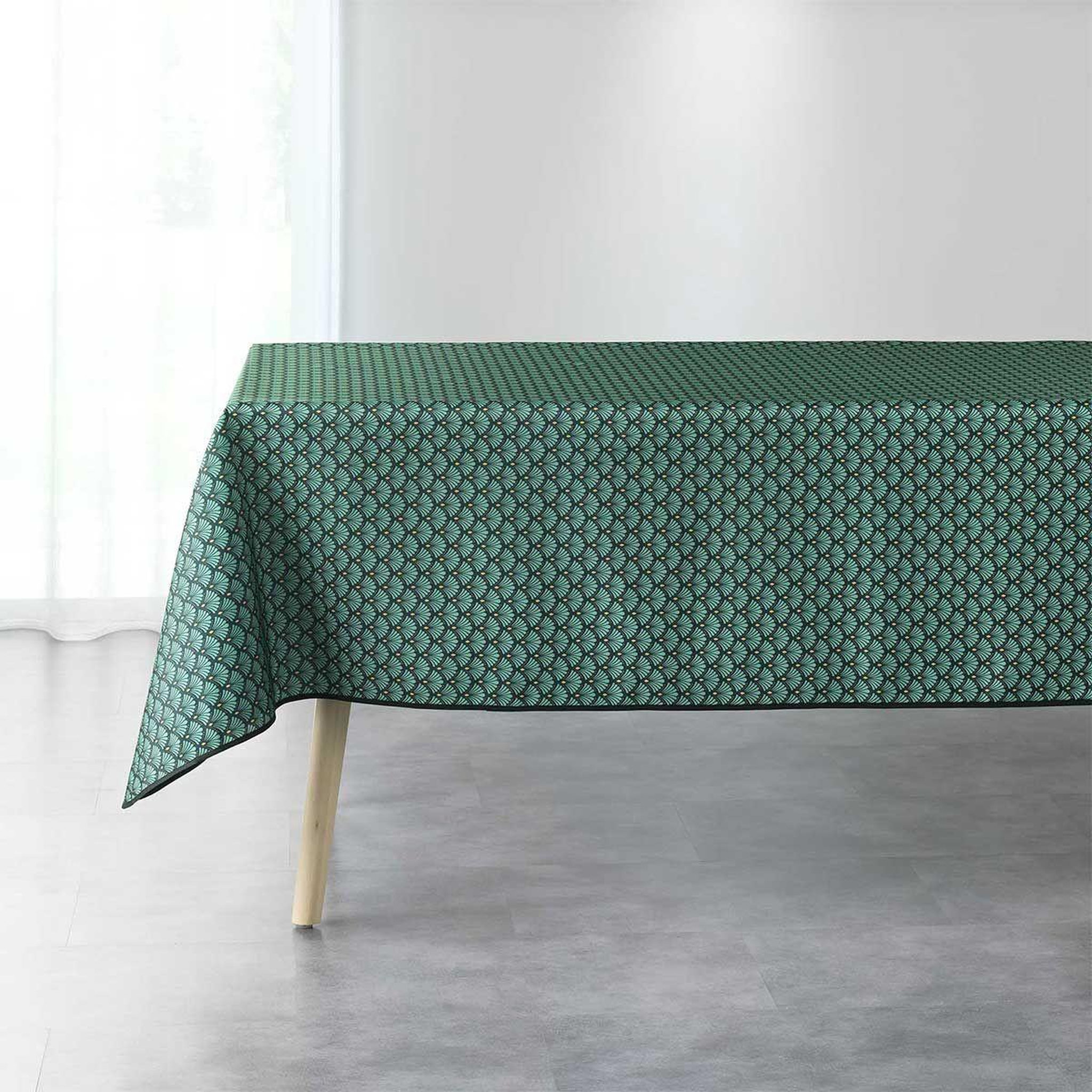 Douceur d'Intérieur Nappe imprimée  art chic  150x240cm vert