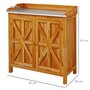 Voir la diapositive 3 : OUTSUNNY Table de rempotage armoire de jardin 2 en 1 bois sapin acier
