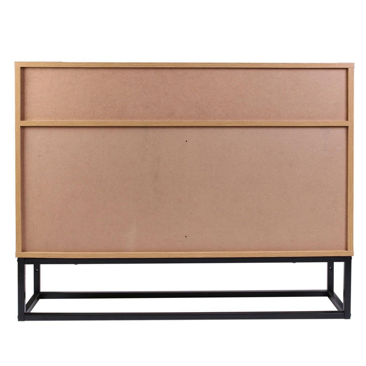 The Home Deco Factory Buffet design bois et métal Abbott - L. 100 x H. 80 cm - Marron