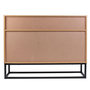 Voir la diapositive 3 : The Home Deco Factory Buffet design bois et métal Abbott - L. 100 x H. 80 cm - Marron