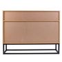 Voir la diapositive 3 : The Home Deco Factory Buffet design bois et métal Abbott - L. 100 x H. 80 cm - Marron