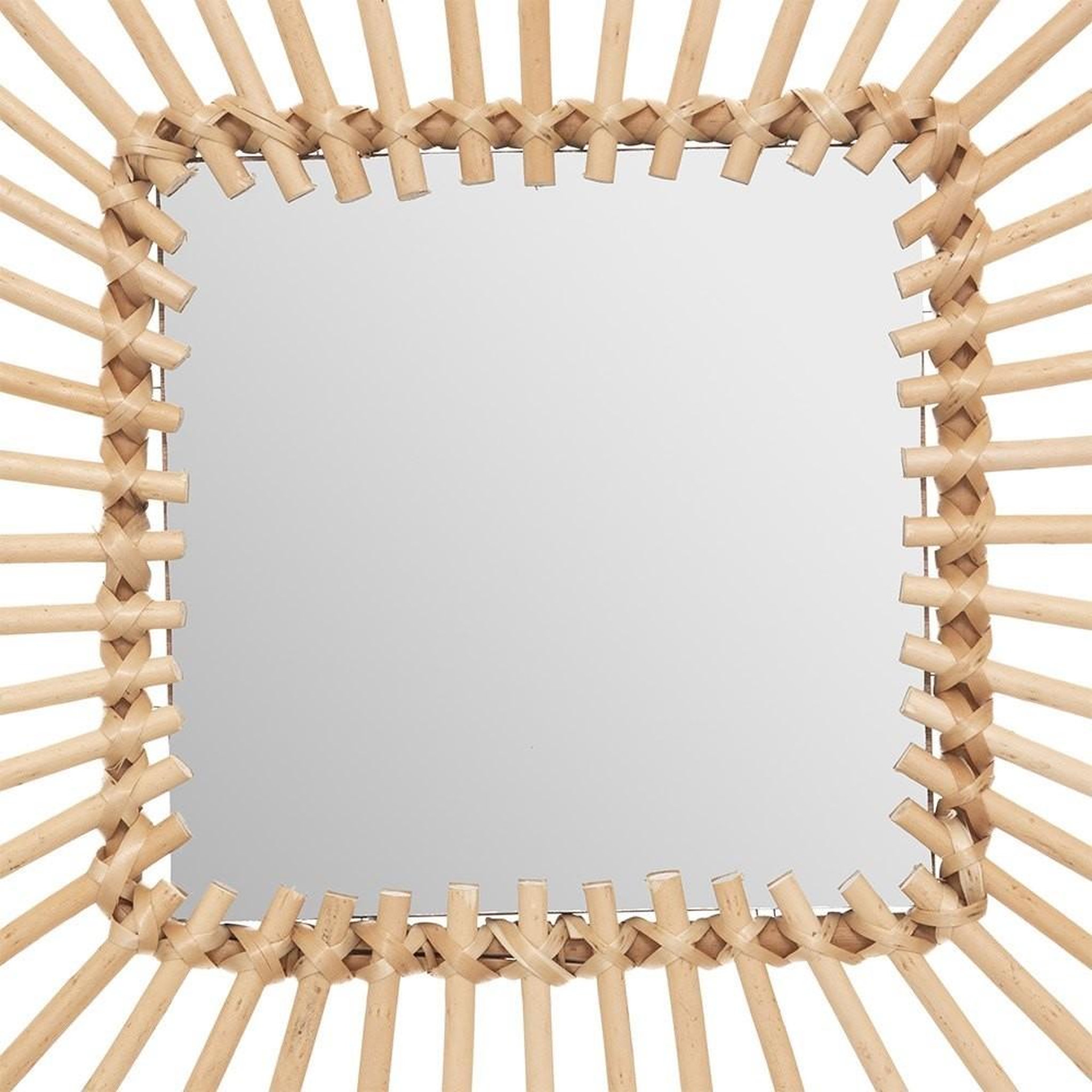 ATMOSPHERA Miroir rotin carré 40x40