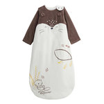 Petit Béguin Gigoteuse d'hiver en velours avec manches amovibles Cracotte. Coloris disponibles : Marron