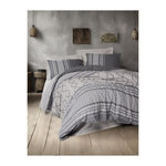 GENERIQUE Parure de lit - 129CTN64842 - 1 housse de couette 220 x 240 cm + 2 taies d'oreiller 60 x 60 cm - 100% coton ranforcé - Vison