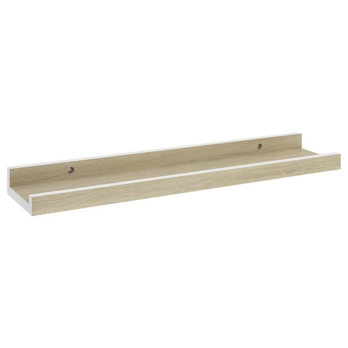 VIDAXL Etageres murales 2 pcs blanc et chene sonoma 40x9x3 cm