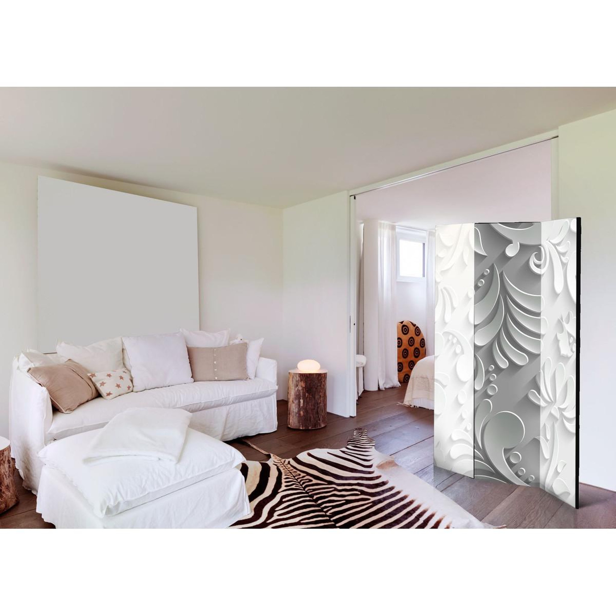 Voir la diapositive 2 : Paris Prix Paravent 3 volets   plan motif i  135x172cm