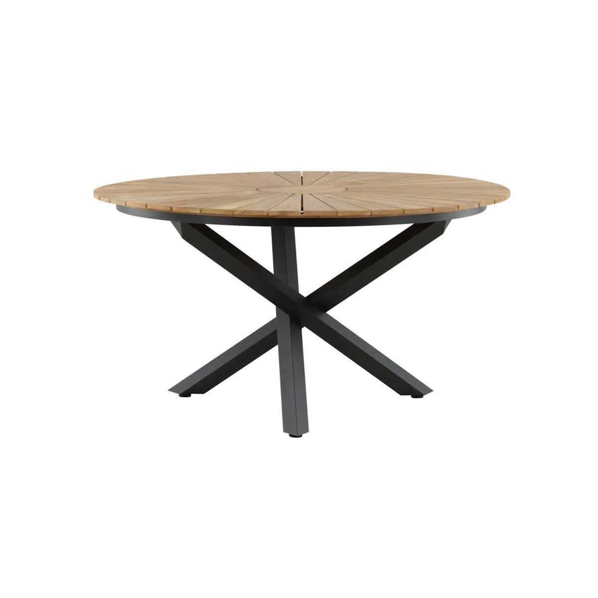 Paris Prix Table de Jardin Ronde  Mexico  140cm Naturel & Noir