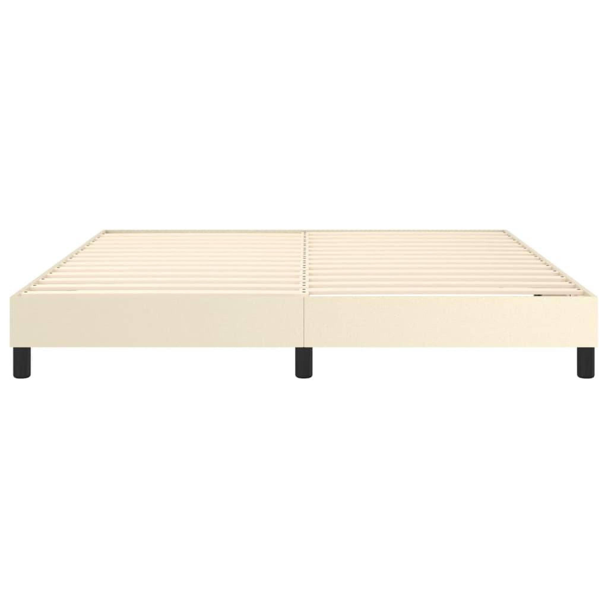 Voir la diapositive 5 : VIDAXL Cadre de lit Creme 160x200 cm Similicuir
