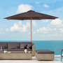 Voir la diapositive 2 : OUTSUNNY Outsunny Parasol rond grande taille diamètre 3 m bois polyester haute densité chocolat