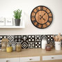 Voir la diapositive 2 : VIDAXL Horloge murale vintage a quartz Bois et metal 60 cm XXL