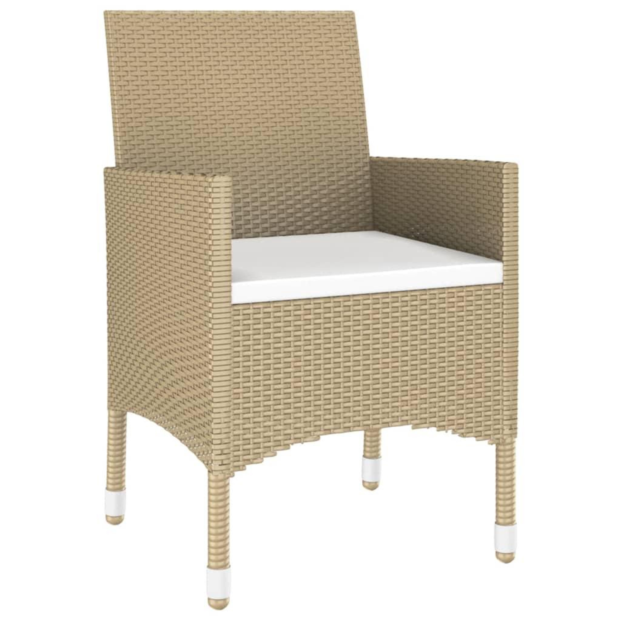 Voir la diapositive 5 : VIDAXL Ensemble a manger de jardin 3 pcs Resine tressee Beige
