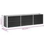 Voir la diapositive 6 : VIDAXL Lit sureleve de jardin Acier galvanise 240x40x45 cm Anthracite