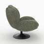 Voir la diapositive 5 : MAISON PAVANE Fauteuil pivotant en tissu effet velours vert kaki-Ricci