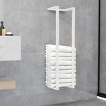 VIDAXL Porte-serviette Blanc 25x20x95 cm Acier