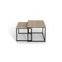 Voir la diapositive 1 : Lot de 2 tables basses gigognes plateau bois HOUSTON