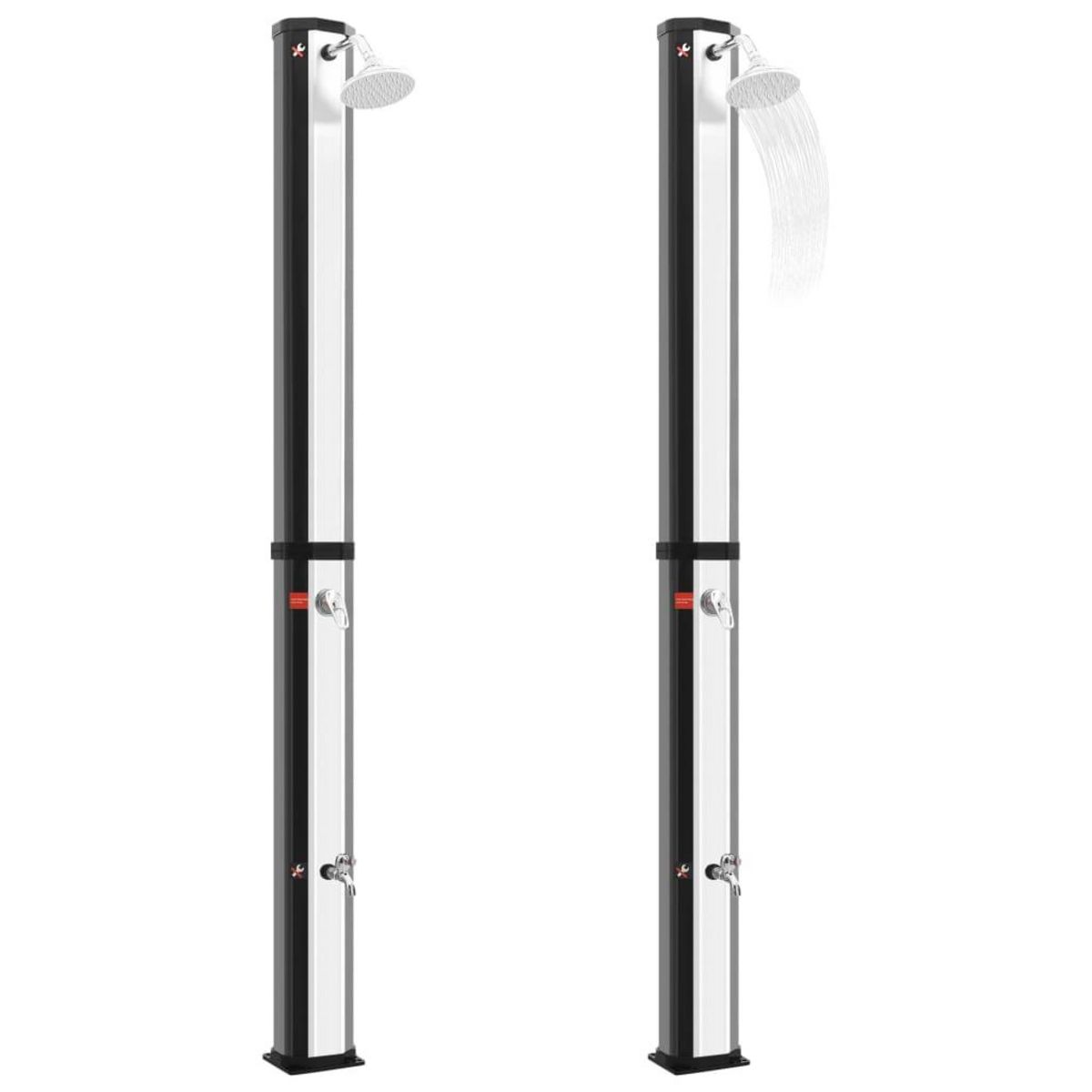 VIDAXL Douche solaire d'exterieur avec pomme de douche et robinet 35 L