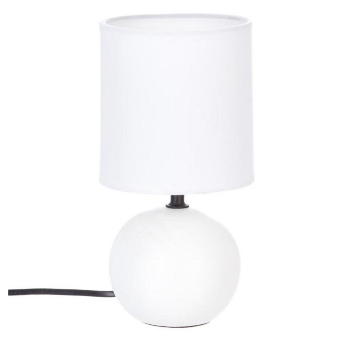 ATMOSPHERA Lampe à Poser Céramique  Boule  25cm Blanc Mat