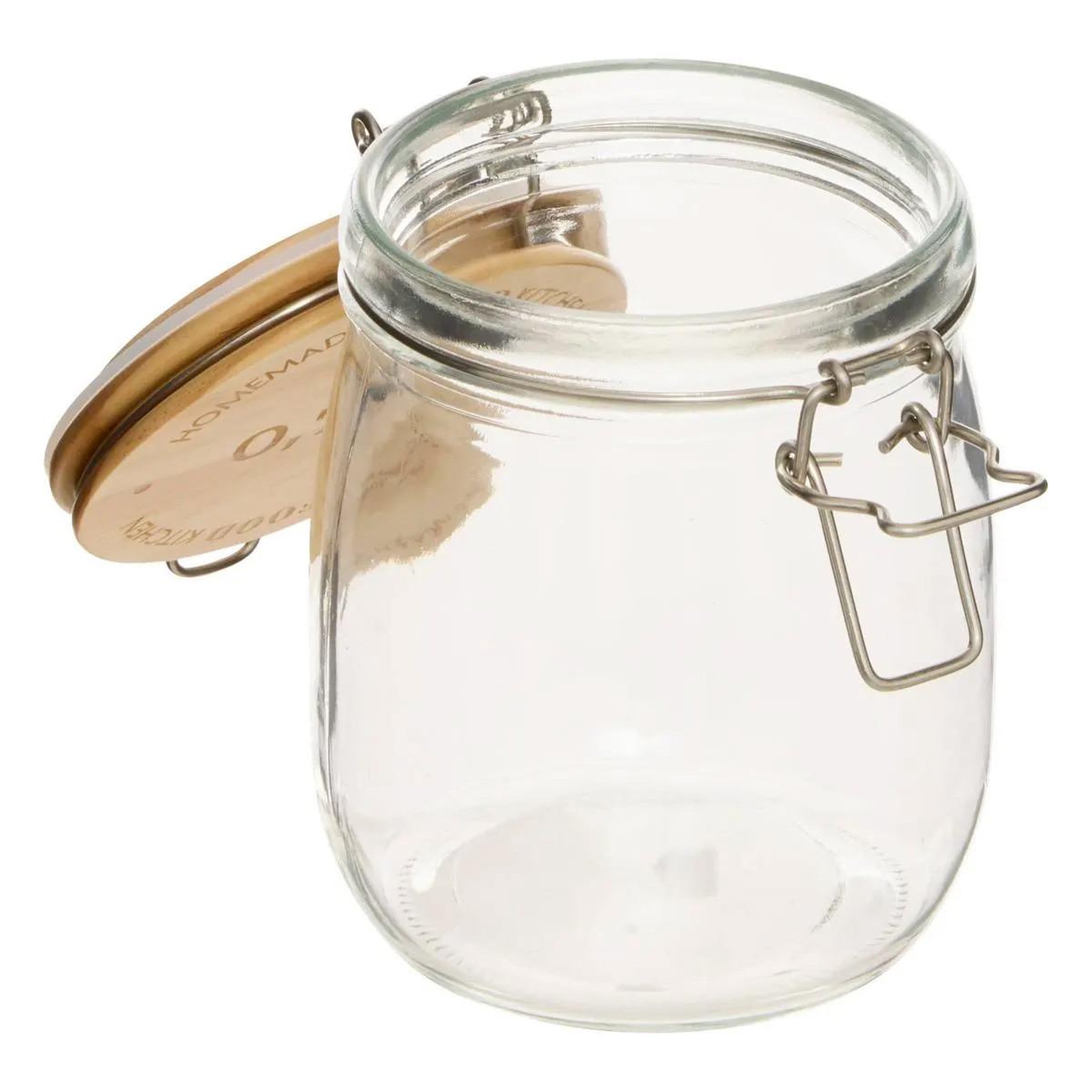 Voir la diapositive 2 : FIVE Bocal en verre  wording  0,75l transparent