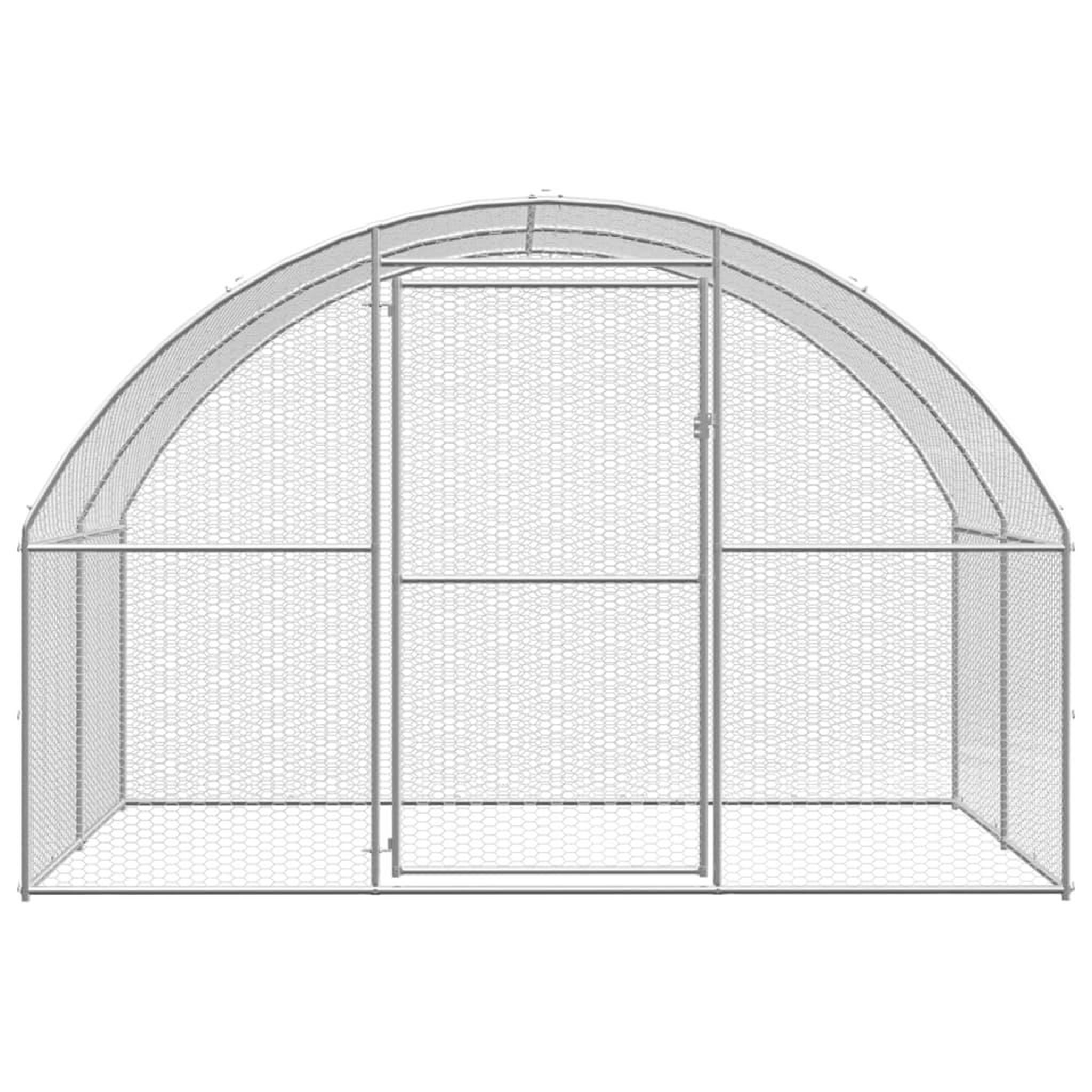 Voir la diapositive 5 : VIDAXL Poulailler d'exterieur 3x8x2 m Acier galvanise