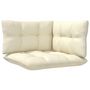Voir la diapositive 5 : VIDAXL Canape 3 places de jardin et coussins creme Bois de pin solide