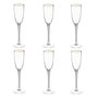 Voir la diapositive 1 : SECRET DE GOURMET Lot de 6 Flûtes à Champagne  Ava  25cl Transparent