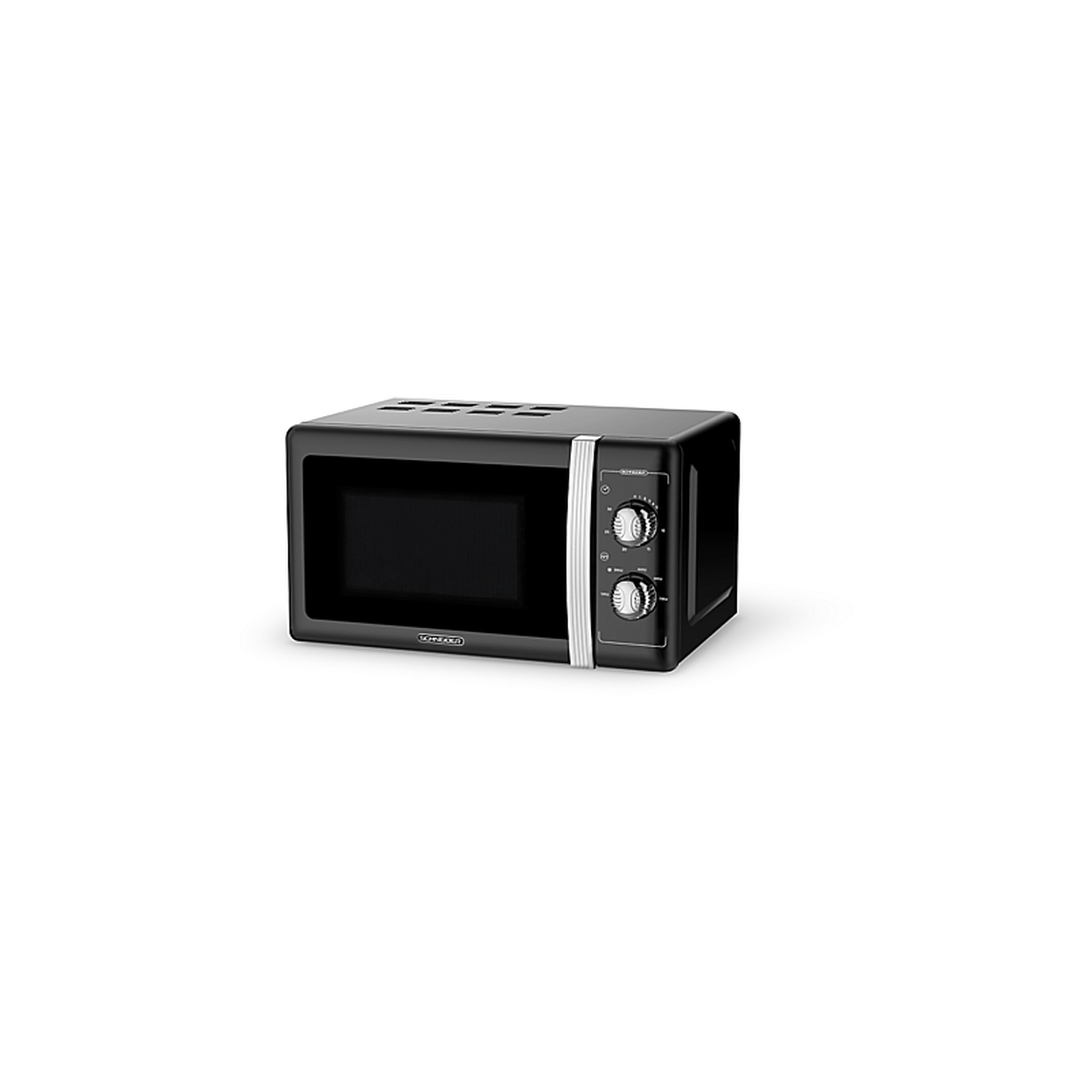 Voir la diapositive 2 : SCHNEIDER Micro-ondes 20l vintage 20l noir mate smw20vmb schneider