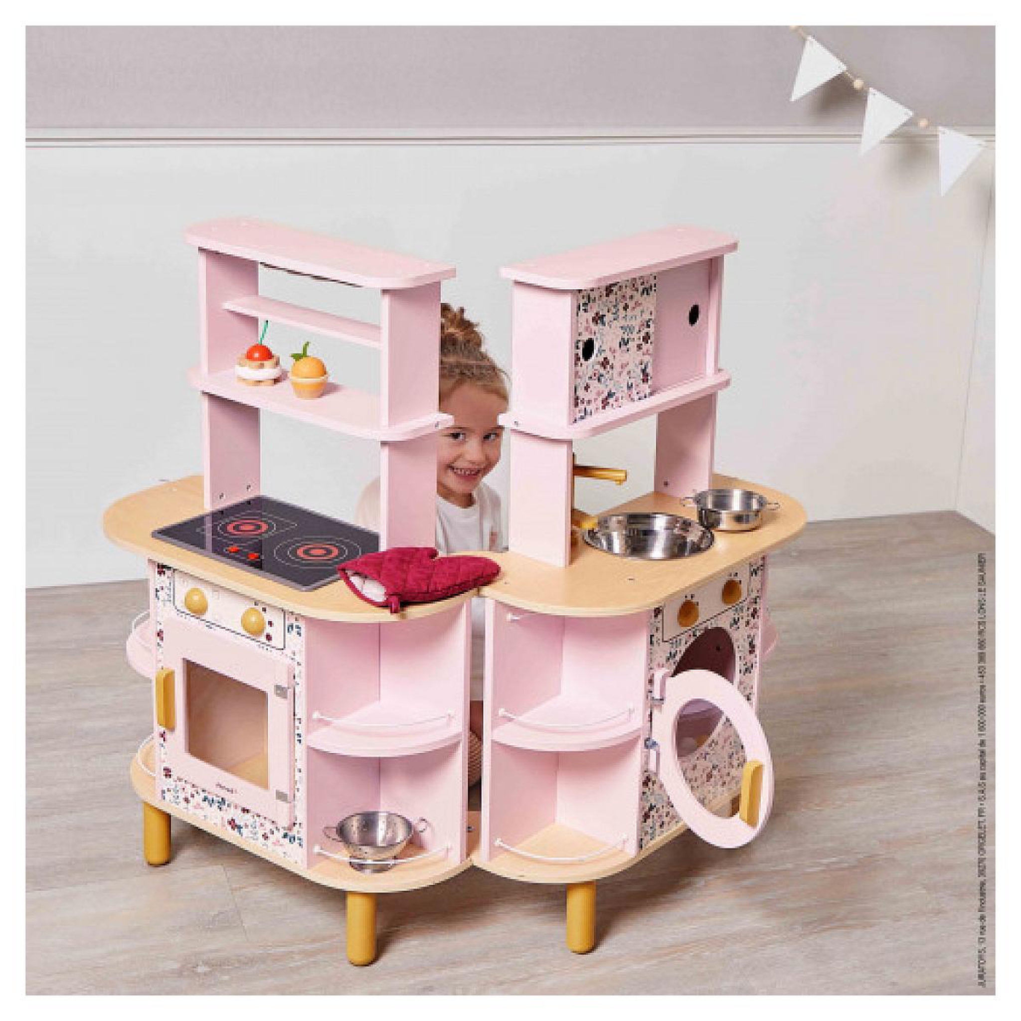 Voir la diapositive 2 : Juratoys-Janod Cuisine en Bois Twist avec Accessoires Éducatifs pour Enfants