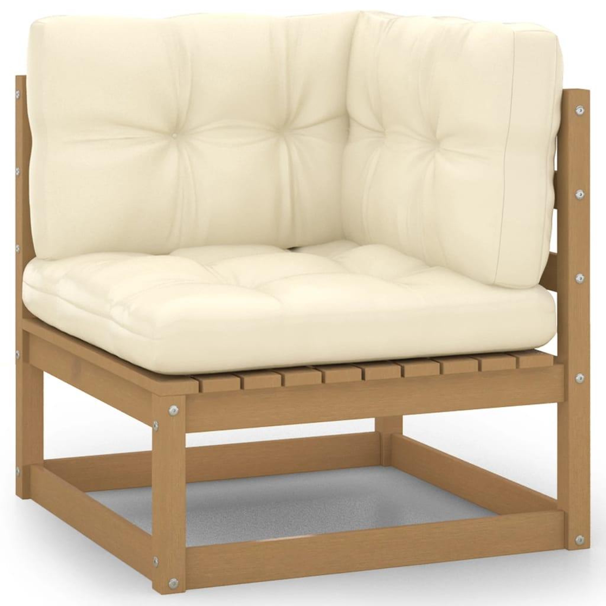 Voir la diapositive 4 : VIDAXL Salon de jardin 12 pcs avec coussins marron miel bois de pin